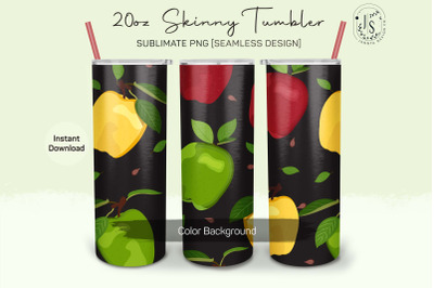 Colorful Apple Fruit 20oz Tumbler Sublimation Wraps
