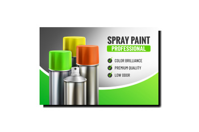 Professional Spray Paint Promotional Banner Vector