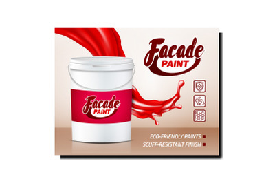 Facade Paint Creative Promotional Poster Vector