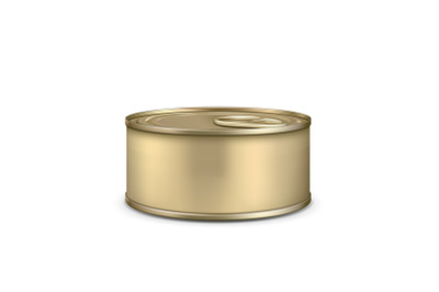 Blank Metallic Bottle For Canned Meat Pate Vector