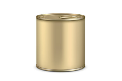 Blank Metallic Tin Can For Dairy Product Vector