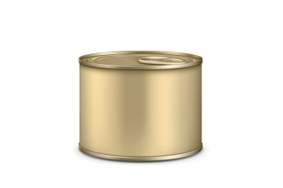 Blank Metallic Tin Can For Cooked Meat Vector