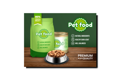 Animal Pet Food Creative Promotional Banner Vector