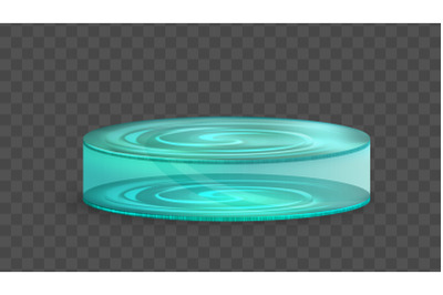 glass podium platform stage vector