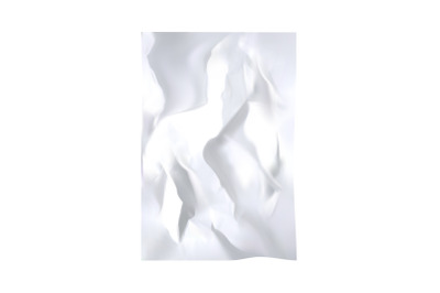 Wrinkled And Crumpled Poster Blank Paper Vector