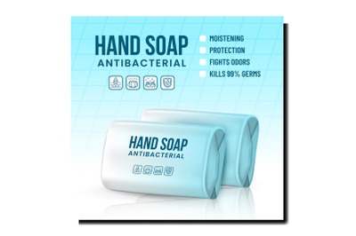 Antibacterial Hand Soap Promotional Poster Vector
