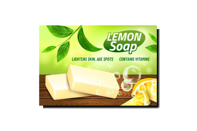 Lemon Soap Creative Promotional Banner Vector