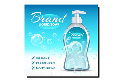 Liquid Soap Creative Promotional Poster Vector