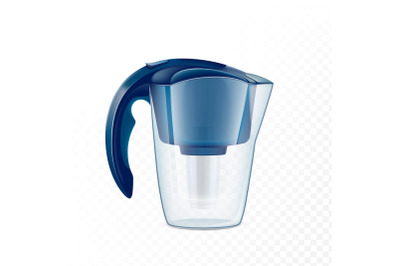 Water Filter Container For Filtering Drink Vector