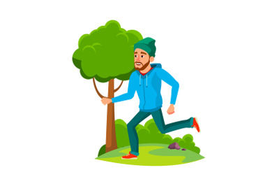 Running businessman winner vector