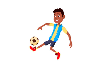 player teen boy playing football vector