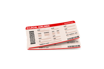 Ticket flight airport vector