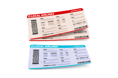 Ticket flight airport pass vector