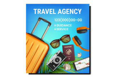 Tourism travel banner flight airplane vector