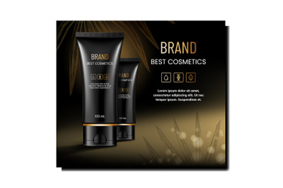 Best Cosmetics Creative Promotional Banner Vector