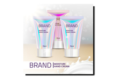 Moisture Hand Cream Promotional Poster Vector