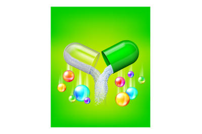 Children Vitamin health poster vector