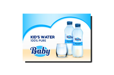 Baby Water Creative Promotional Banner Vector