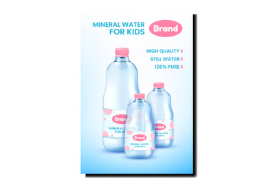 Mineral Water Creative Promotional Poster Vector