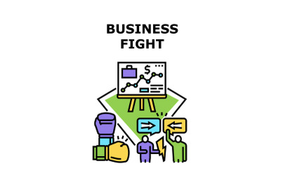 Business Fight Vector Concept Color Illustration