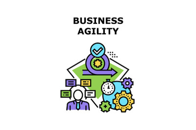 Business Agility Vector Concept Color Illustration