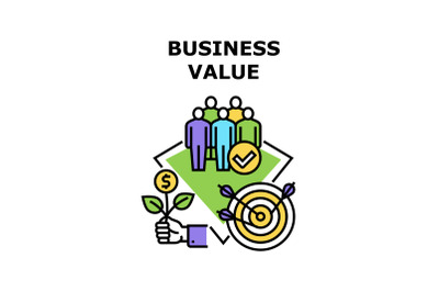 Business Value Vector Concept Color Illustration