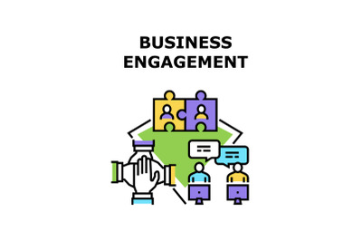 Business Engagement Concept Color Illustration