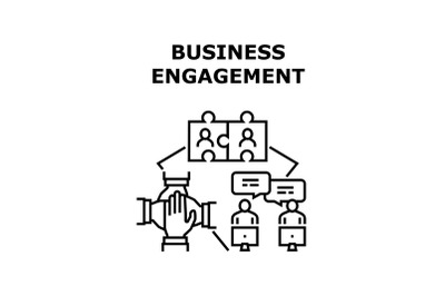 Business Engagement Concept Black Illustration