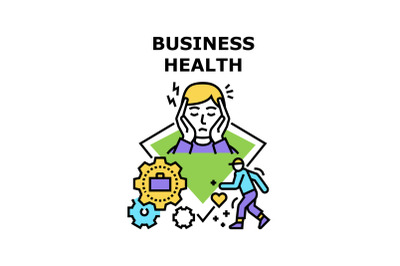 Business Health Vector Concept Color Illustration