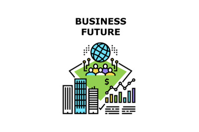 Business future icon vector illustration