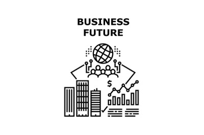 Business future icon vector illustration