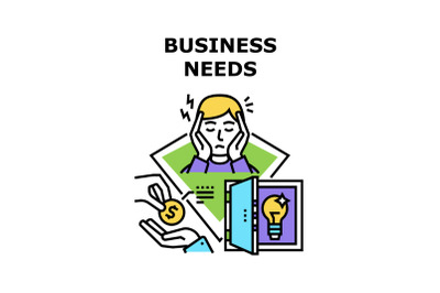 Business needs icon vector illustration