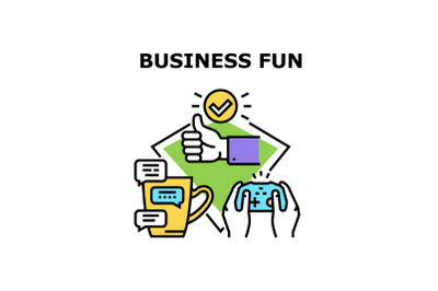 Business fun icon vector illustration