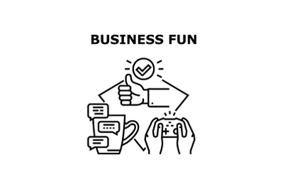 Business fun icon vector illustration