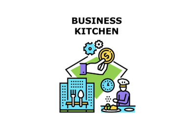 Business kitchen icon vector illustration