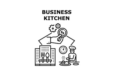 Business kitchen icon vector illustration