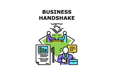 Business handshake icon vector illustration