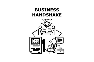 Business handshake icon vector illustration