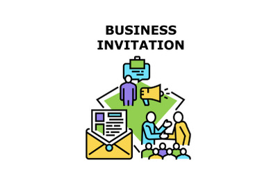 Business invitation icon vector illustration