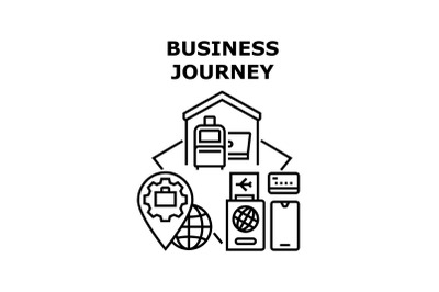 Business journey icon vector illustration