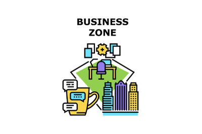 Business zone icon vector illustration