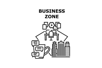 Business zone icon vector illustration