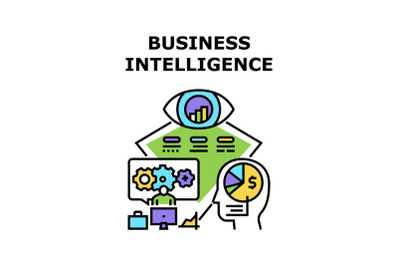 Business intelligence icon vector illustration