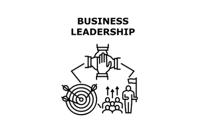 Business leadership icon vector illustration