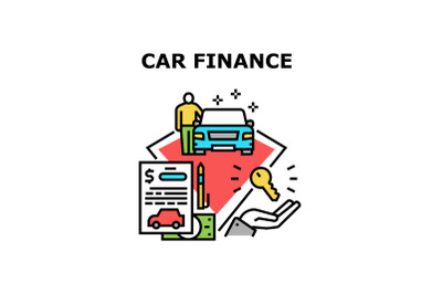 Car Finance Vector Concept Color Illustration