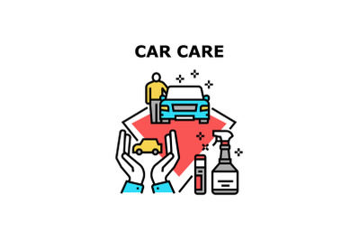 Car Care Service Vector Concept Color Illustration