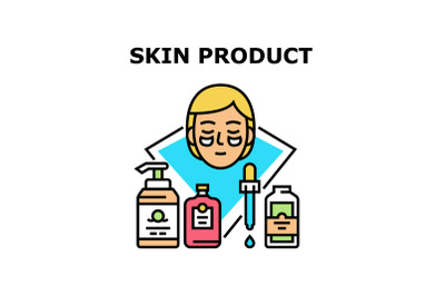 Skin Product Vector Concept Color Illustration