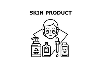 Skin Product Vector Concept Black Illustration