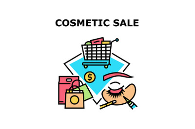 Cosmetic Sale Vector Concept Color Illustration