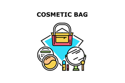 Cosmetic Bag Vector Concept Color Illustration